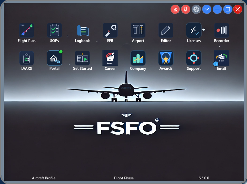 FSFO main screen